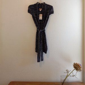 NWT Marled Knit/Crochet Short Sleeve Cardigan